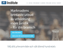 Tablet Screenshot of bginstitute.se